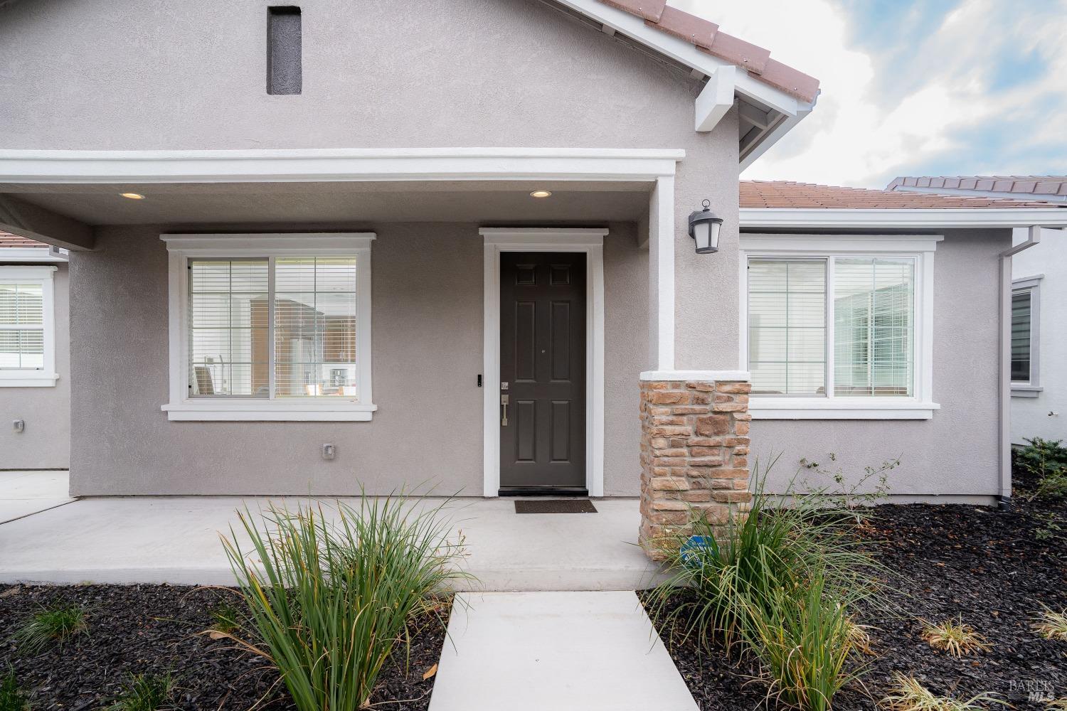 a front view of a house