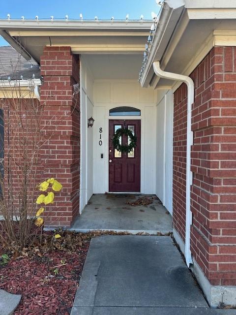 a view of a door of the house