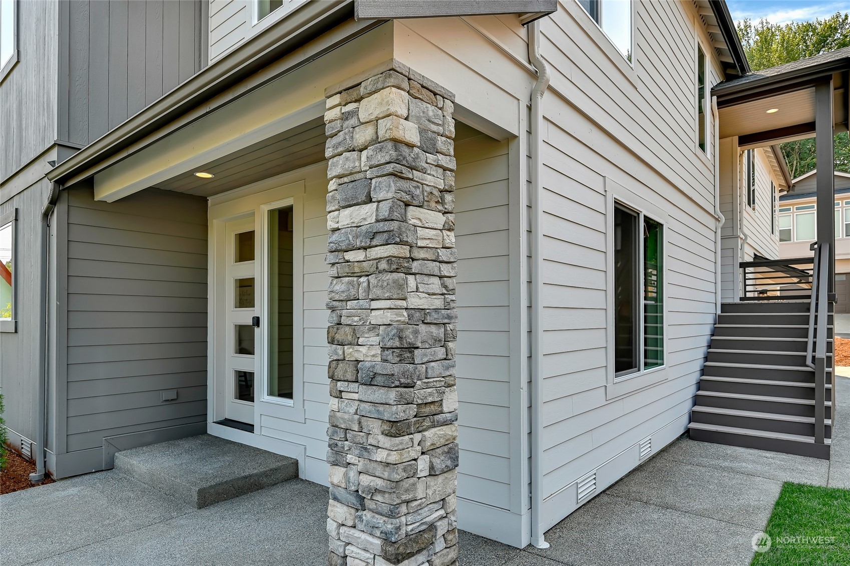 a view of a door of the house