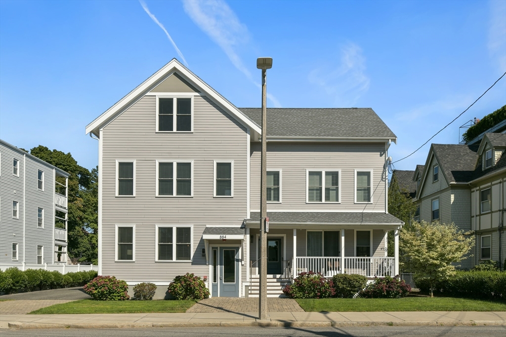 a front view of a house