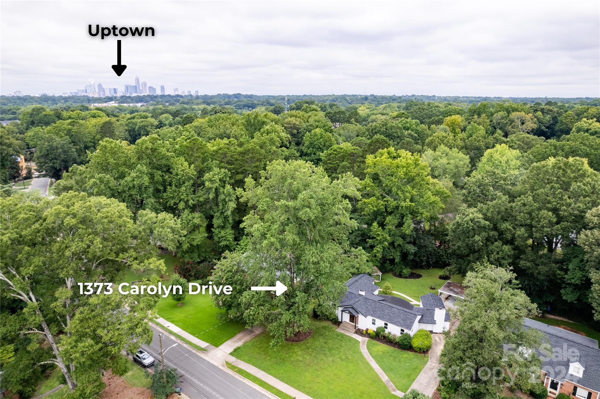 an aerial view of residential house with outdoor space