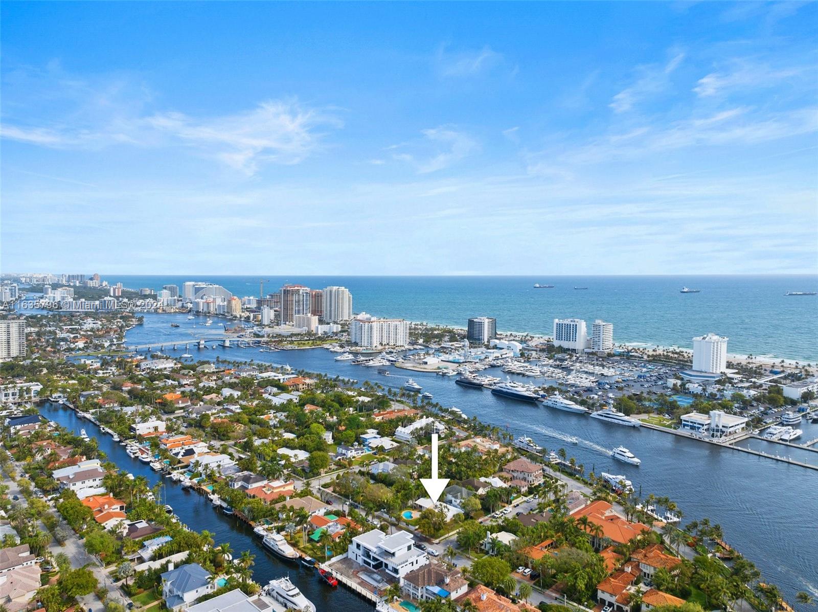 a view of a city with an ocean