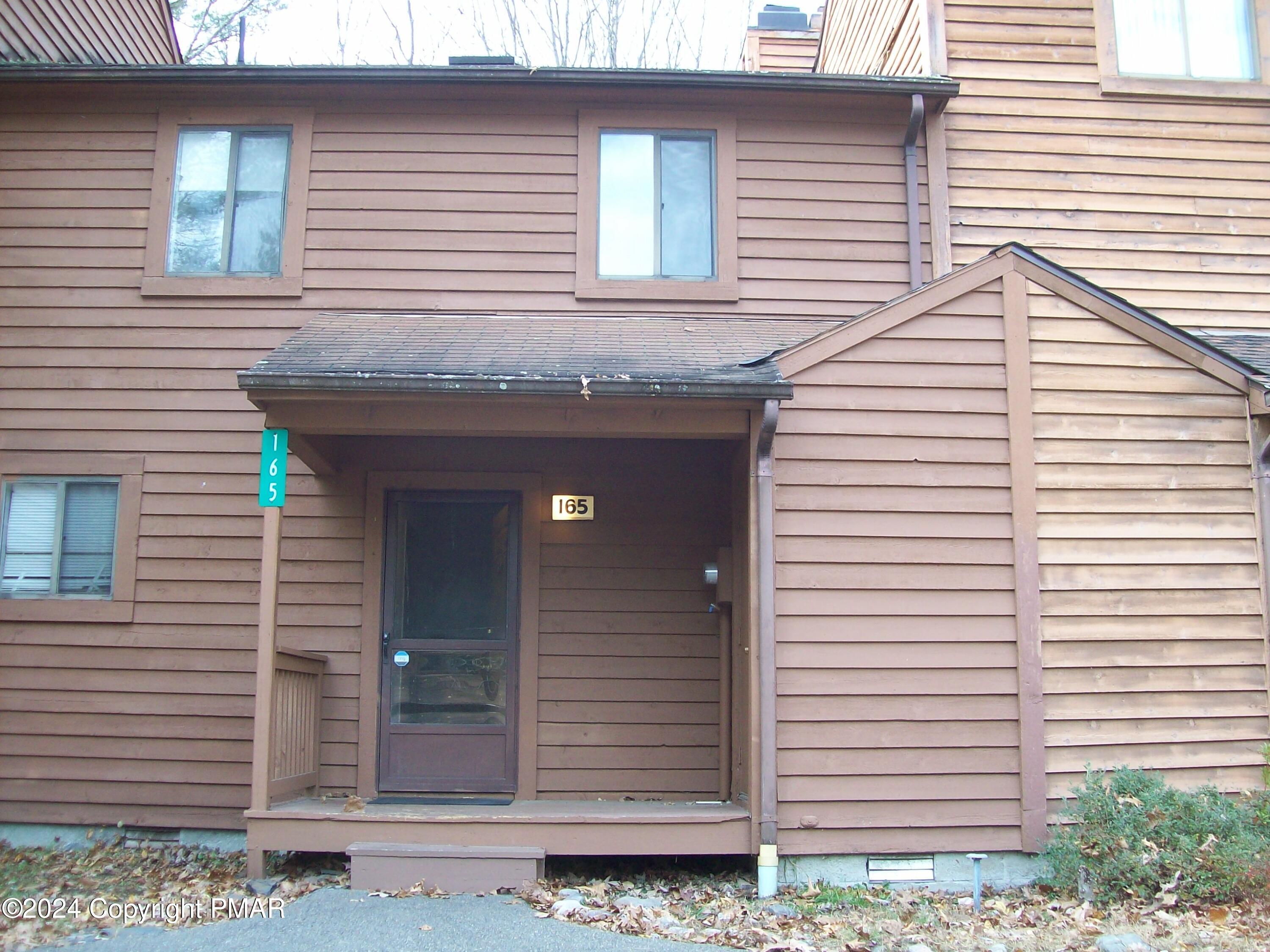 a front view of a house