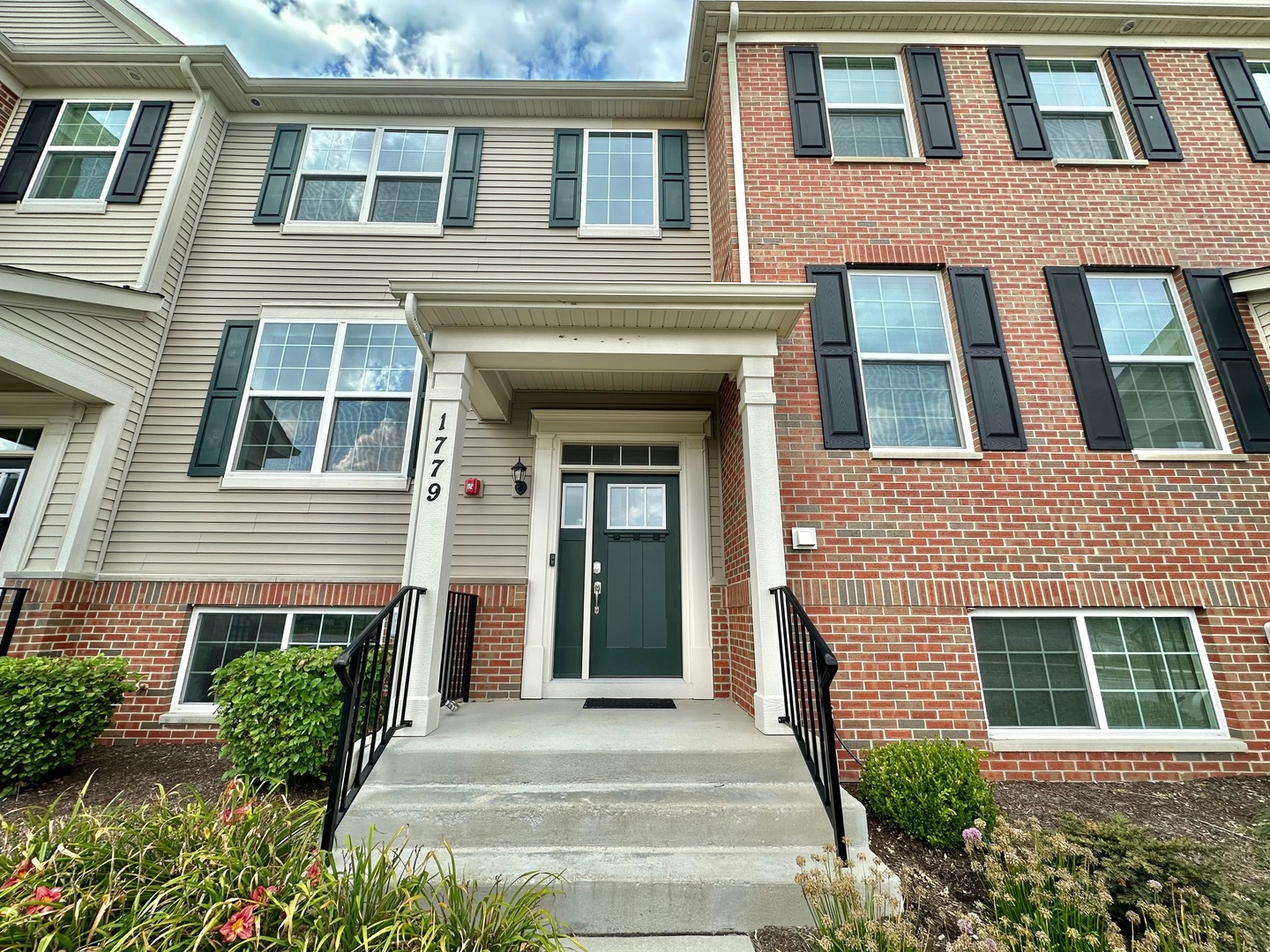 a front view of a house