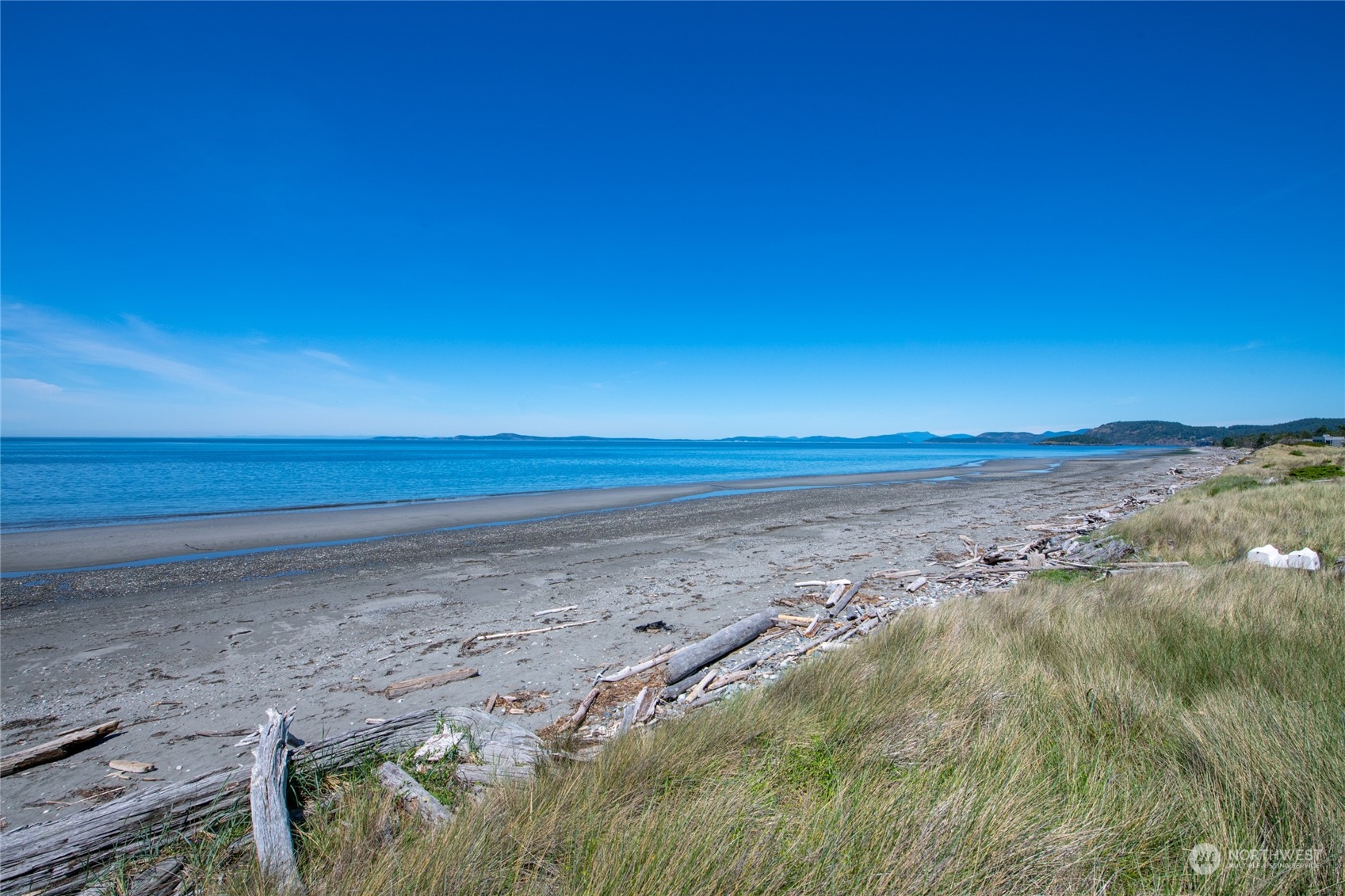 a view of beach and ocean