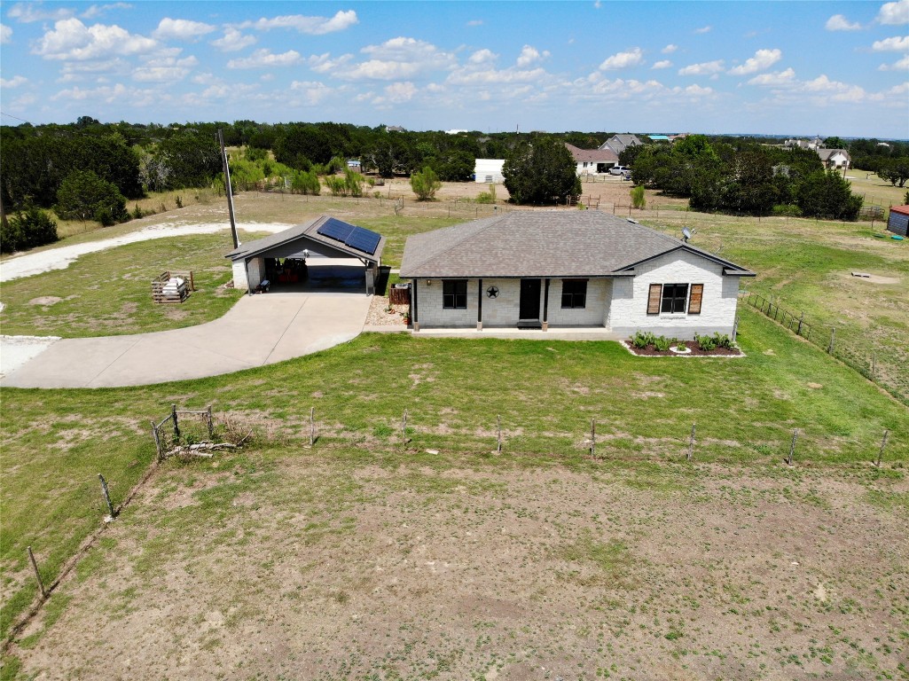 a aerial view of a house