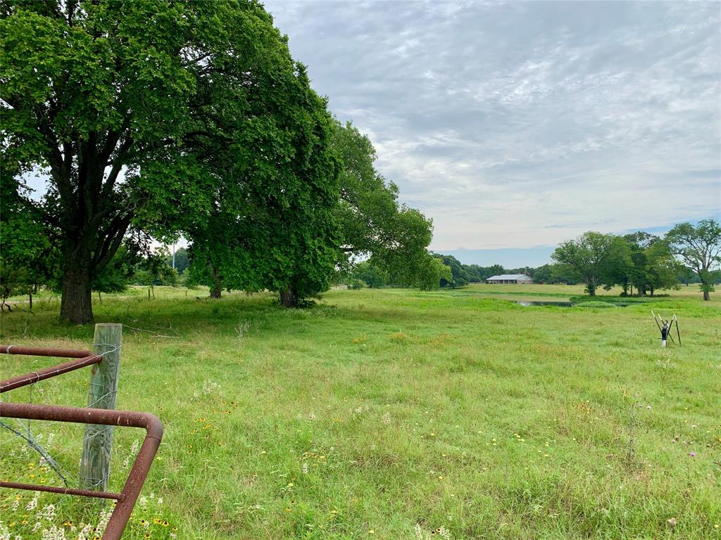 a view of field with green space