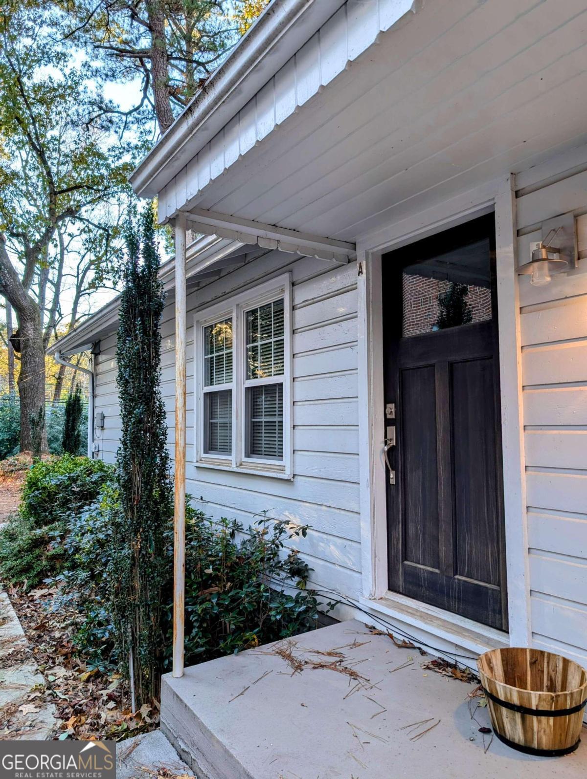 a front view of a house