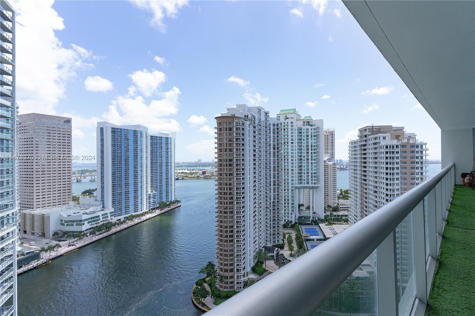 a view of balcony with city view