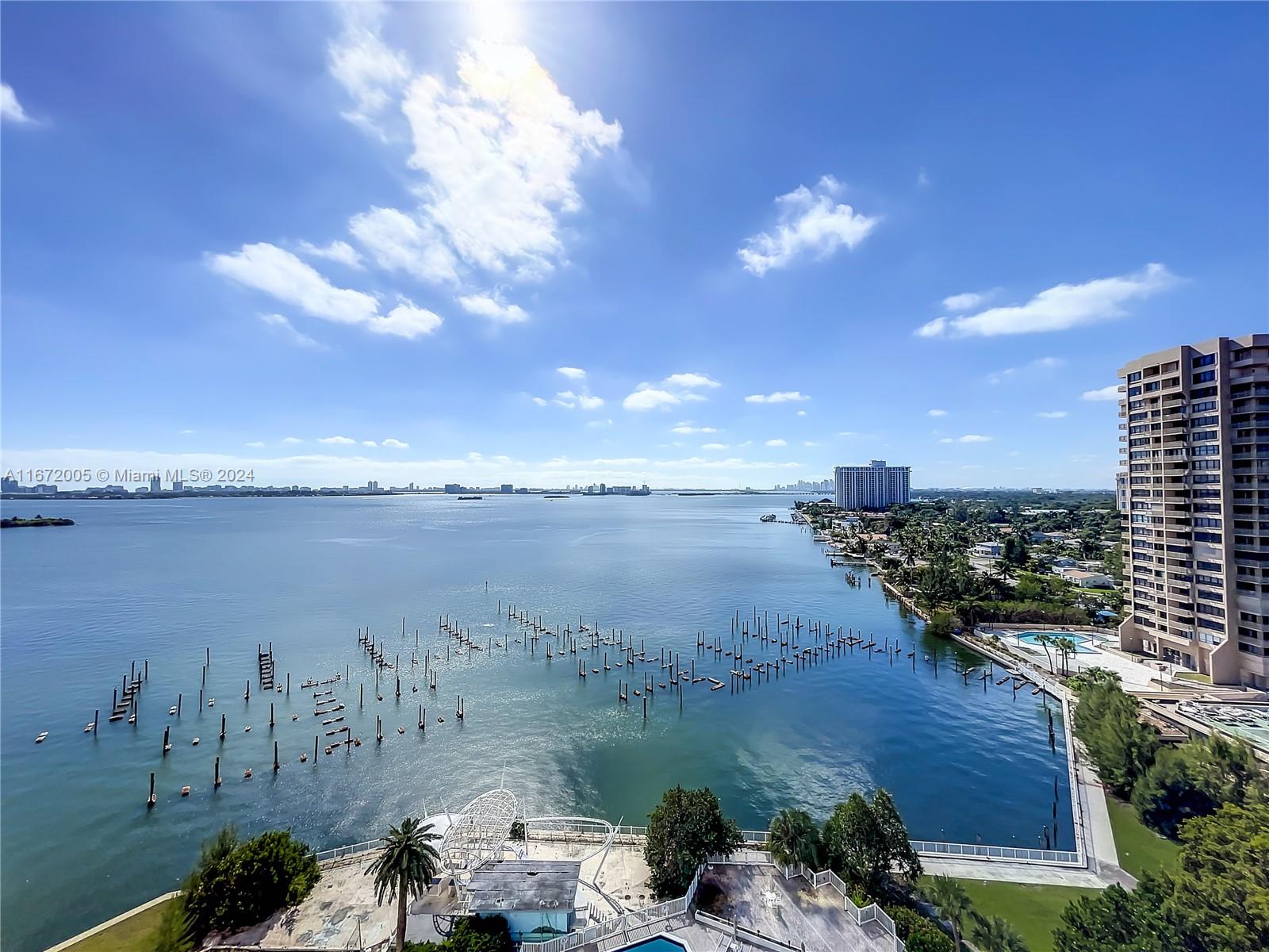 a view of a city and lake view