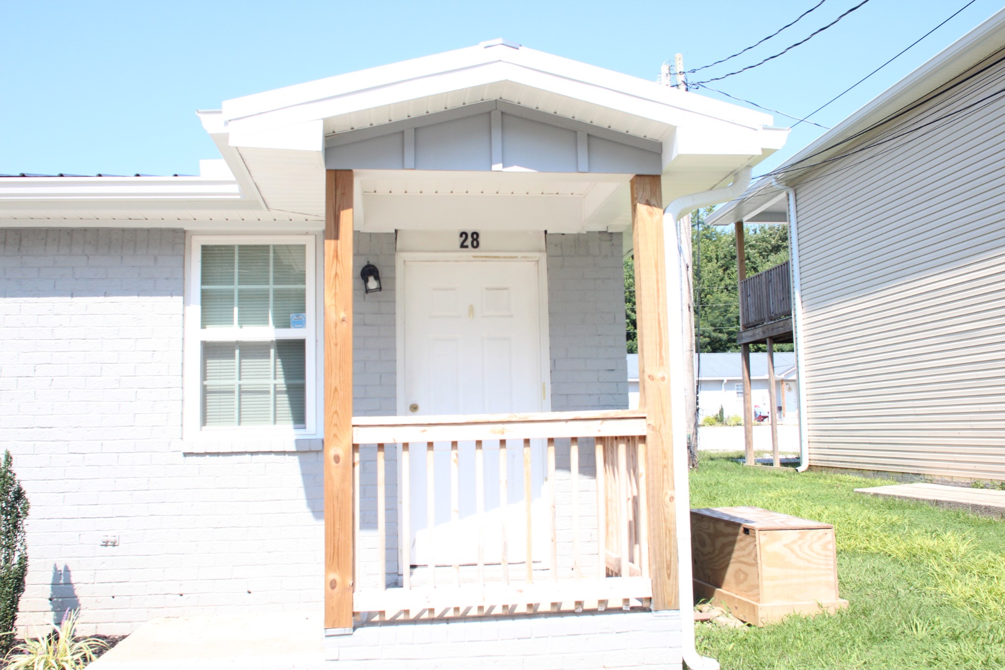 a view of a door of the house