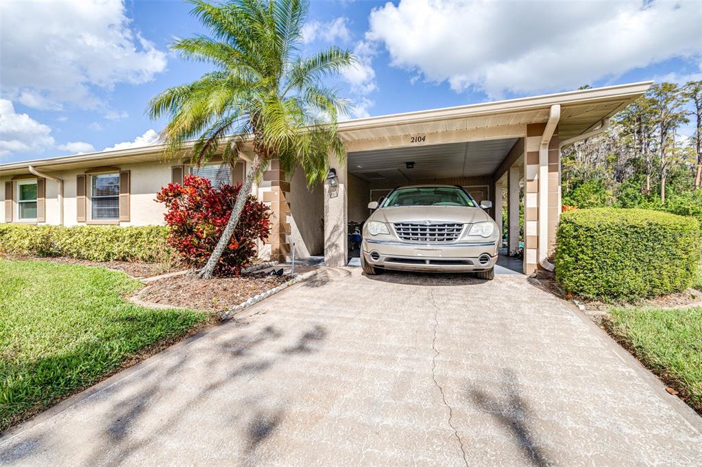 a car parked in front of house