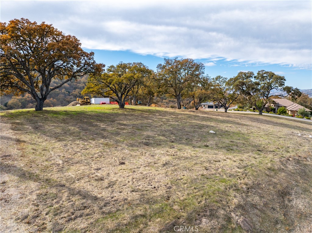 a view of a yard with a house