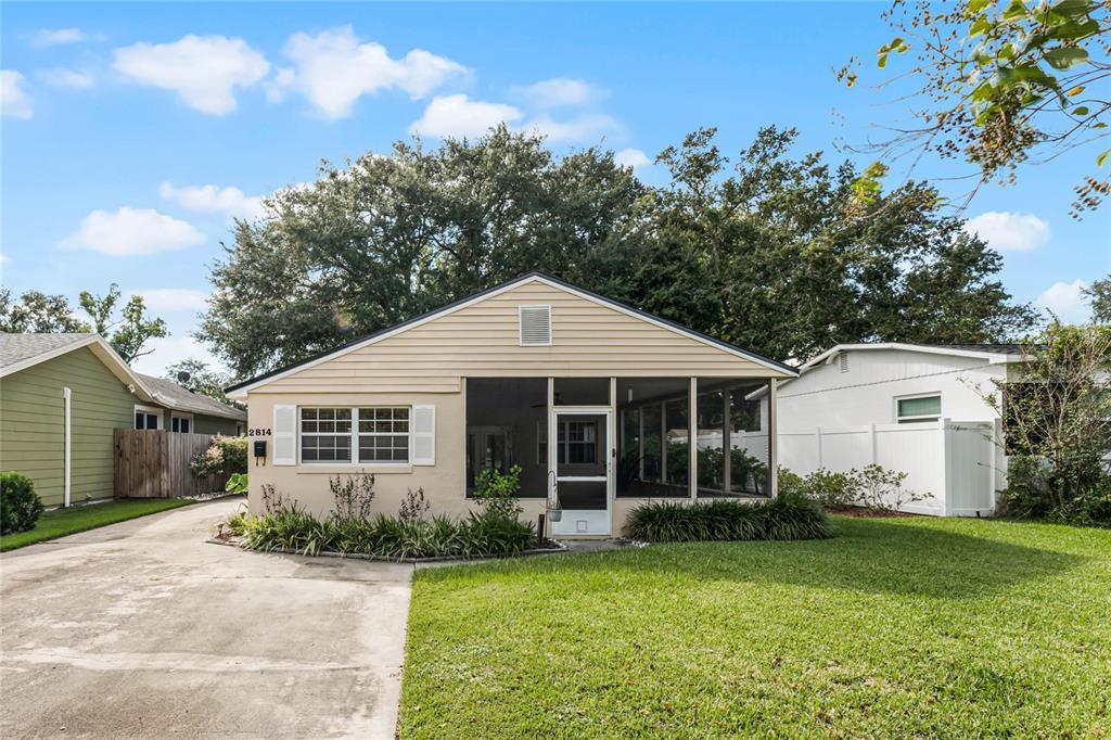 front view of a house and a yard