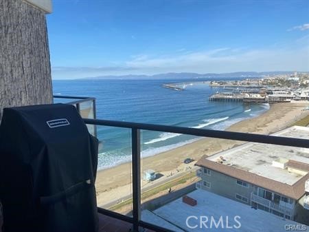 a view of ocean from a balcony