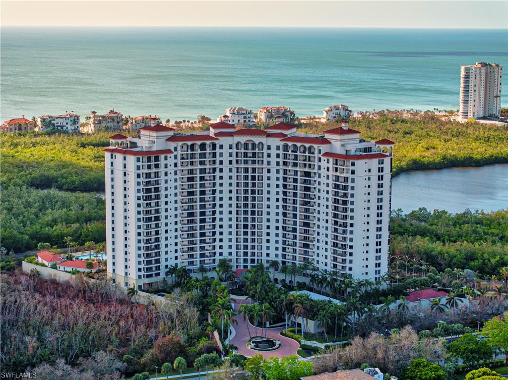 a view of a city and ocean view