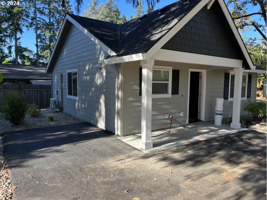 a front view of a house