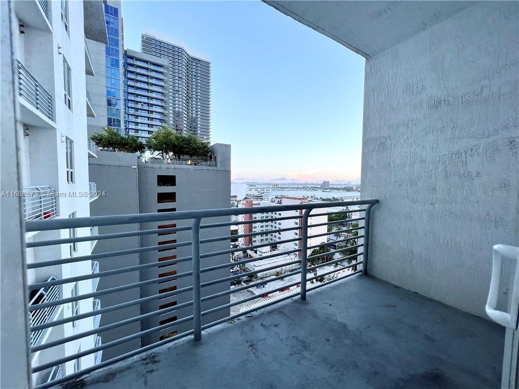 a view of a city from a terrace