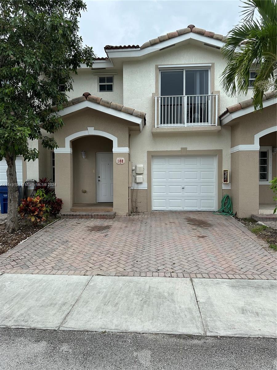 a front view of a house