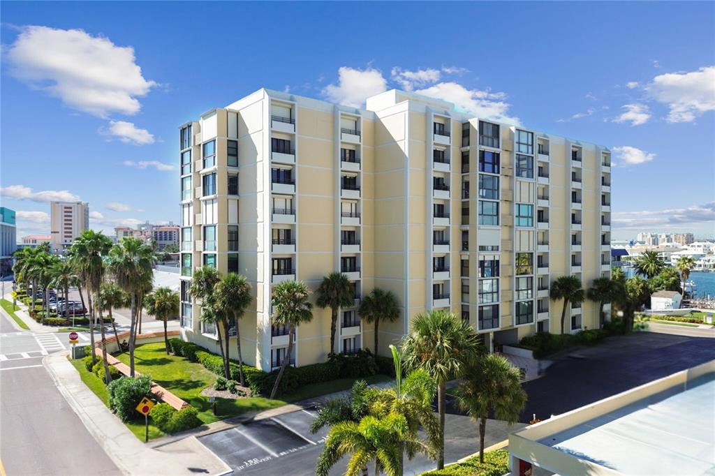 a front view of a multi story residential apartment building