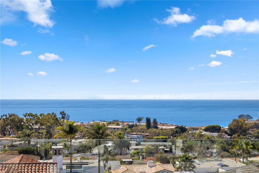 a view of a city and ocean view