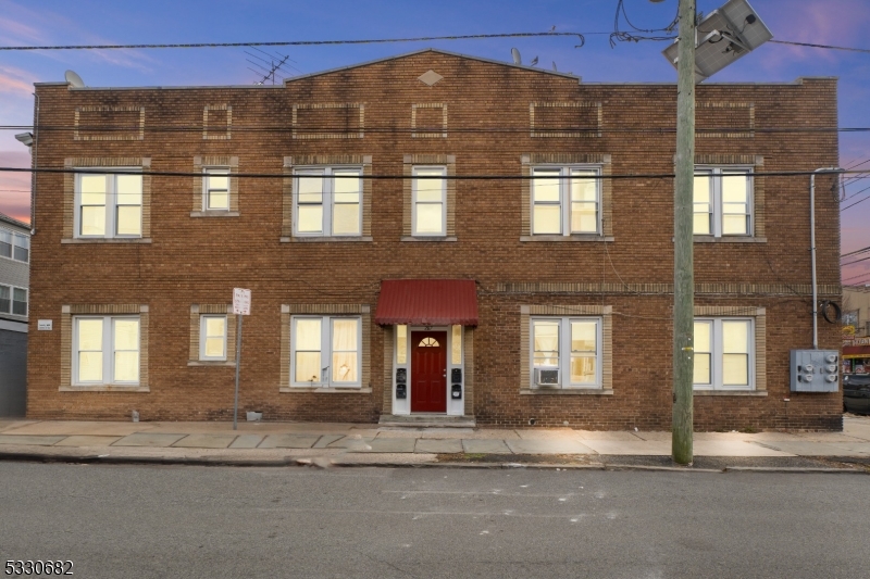 a view of a building with a street