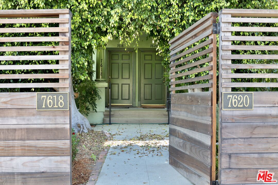 a view of a building with entryway