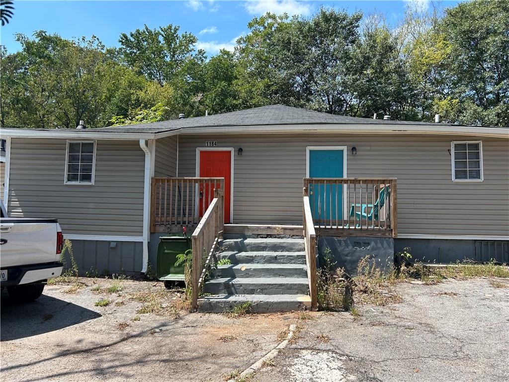 a view of a house with a patio