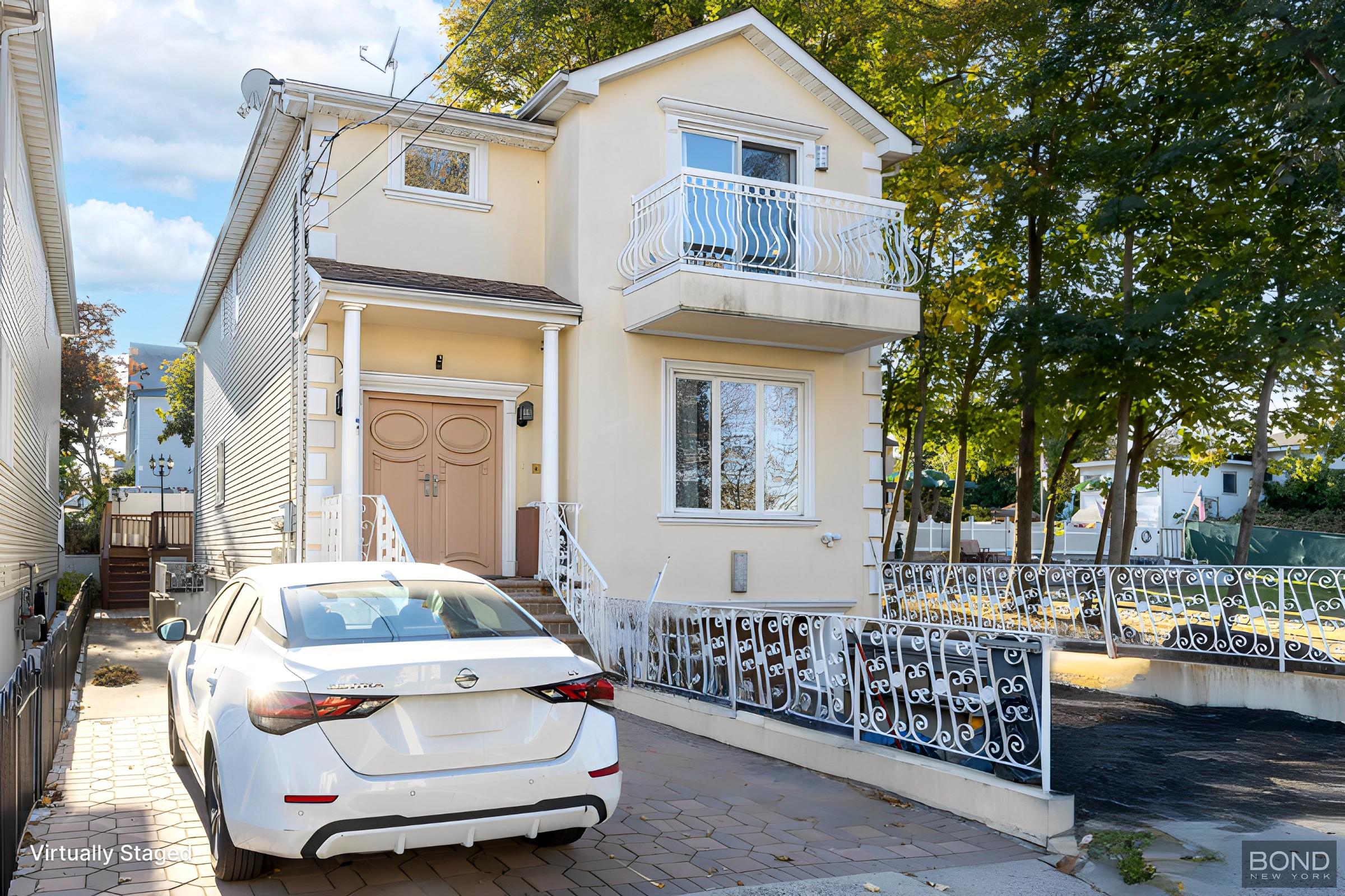 a front view of house with outdoor space