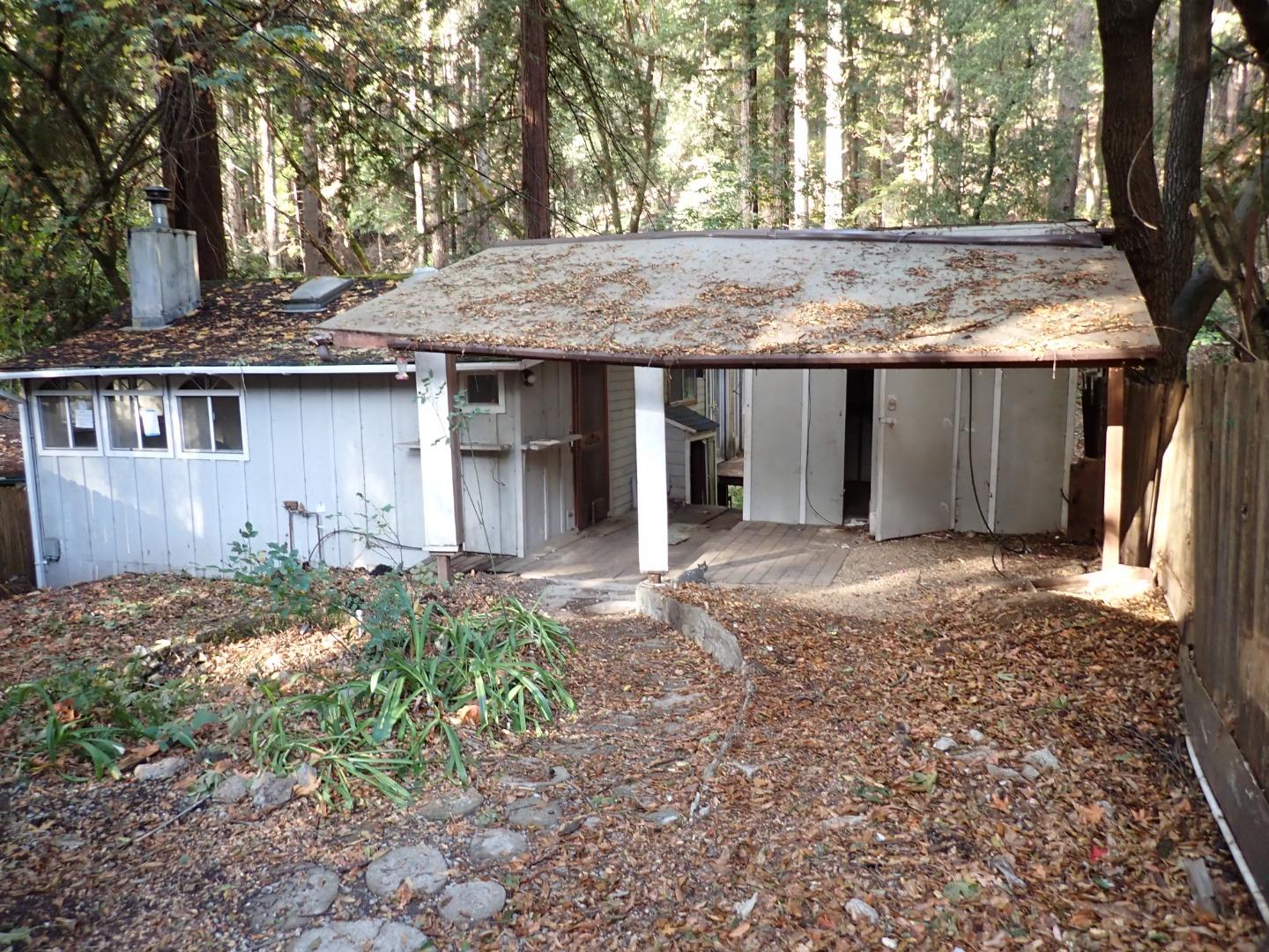 a backyard of a house