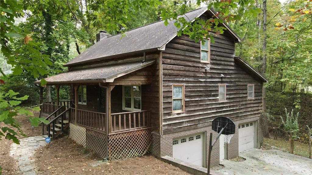 a front view of a house with balcony