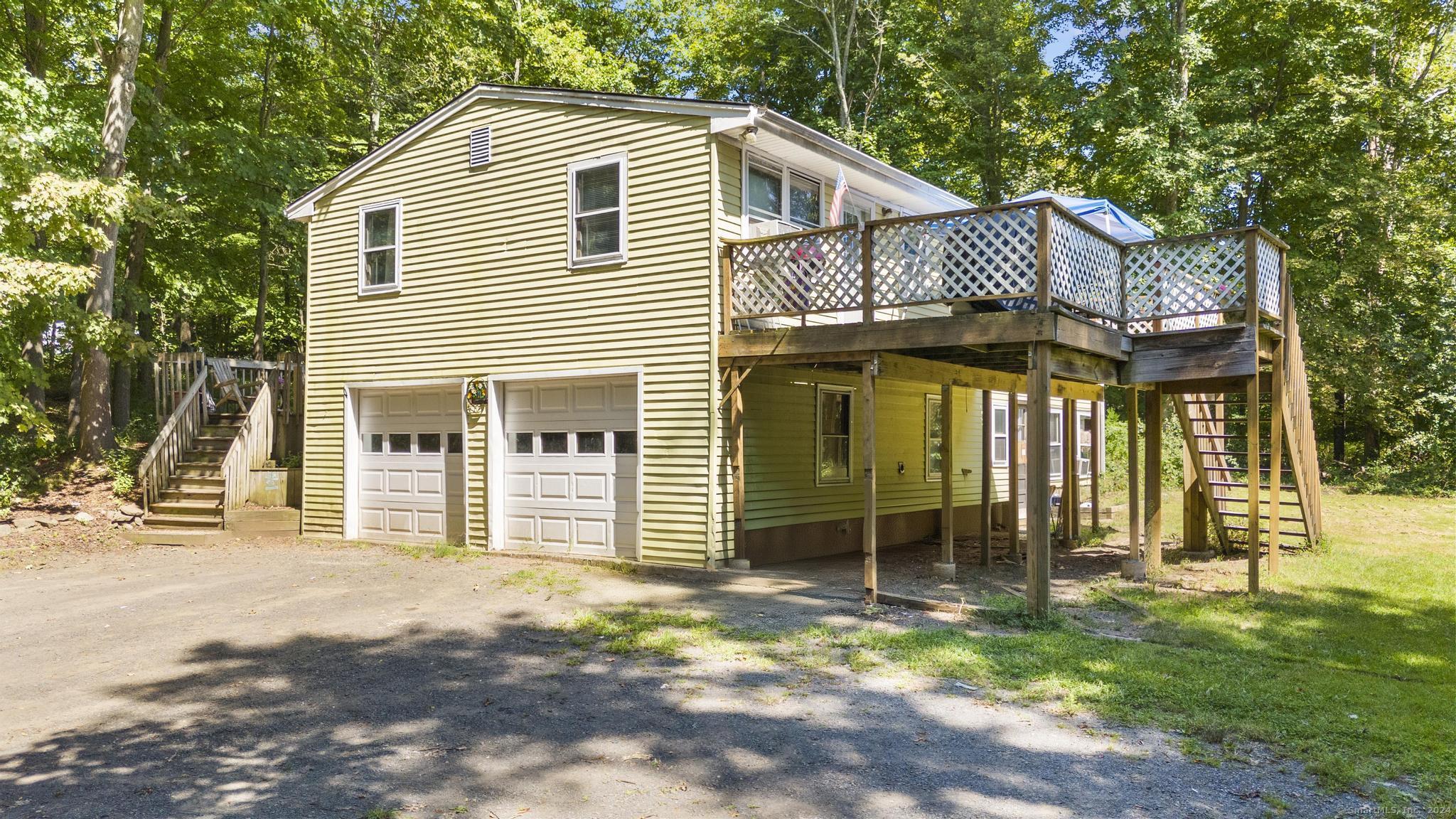 a view of a house with a porch