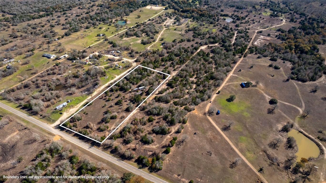 an aerial view of a large buildings