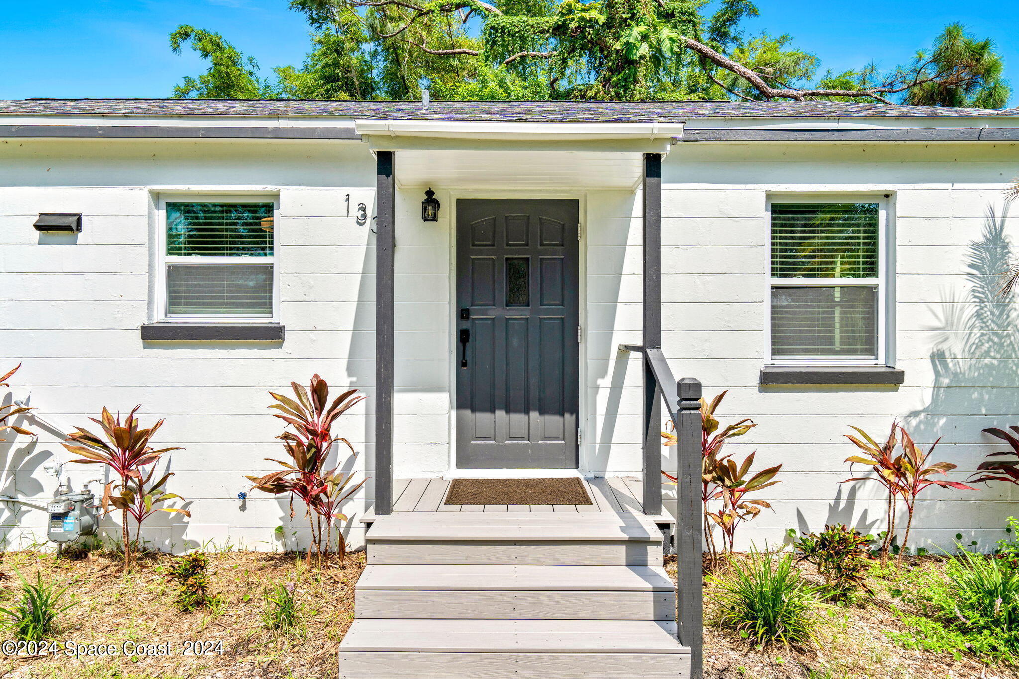 a front view of a house