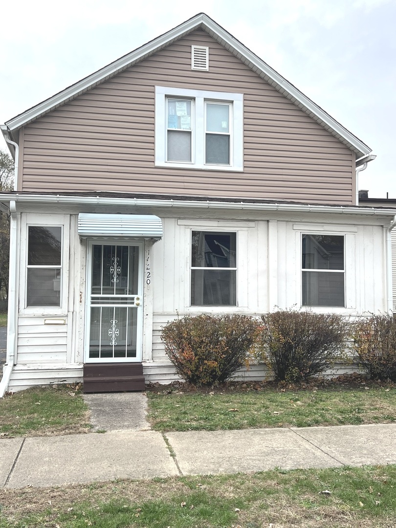 a front view of a house