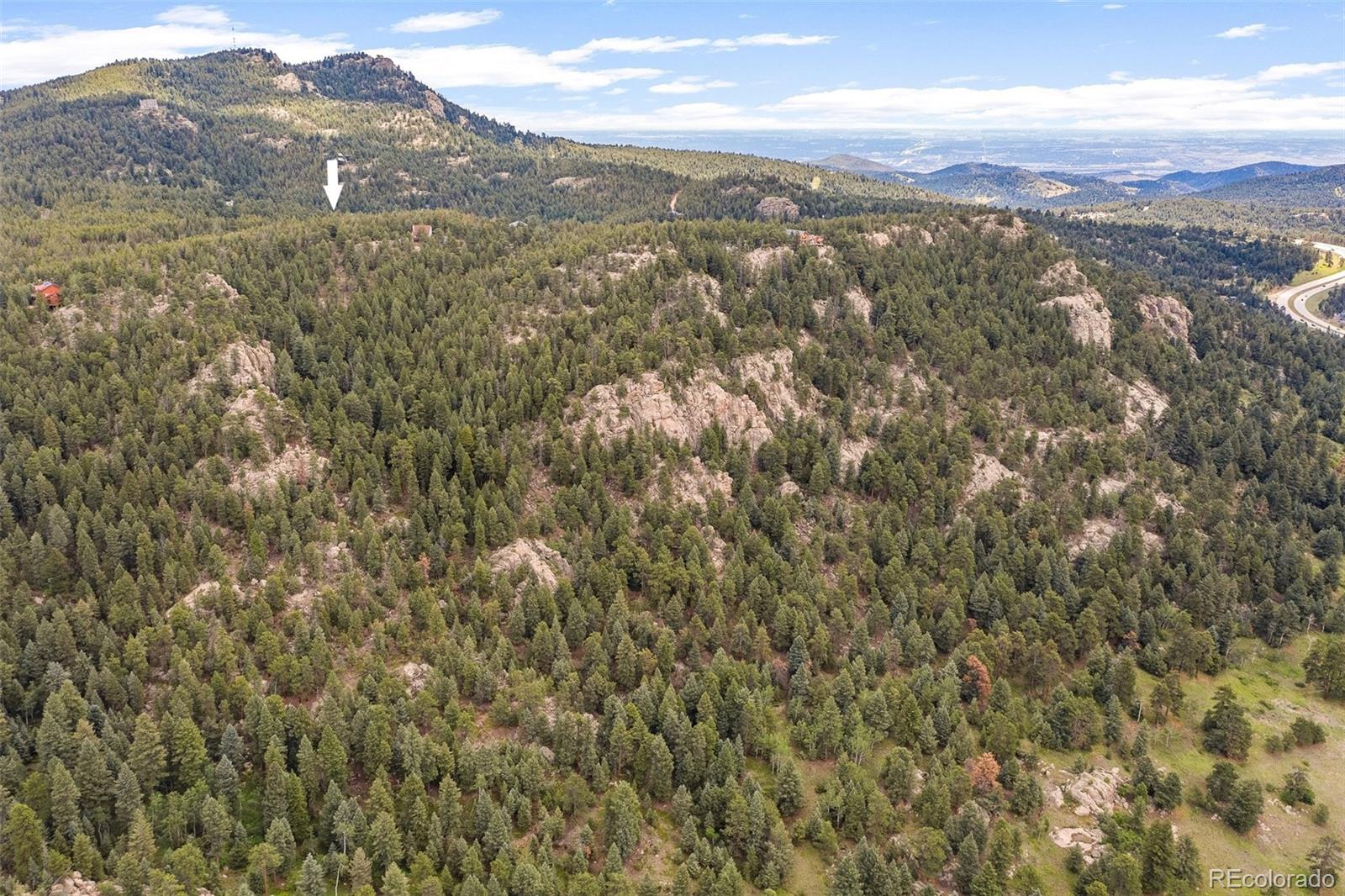 a view of city and mountain