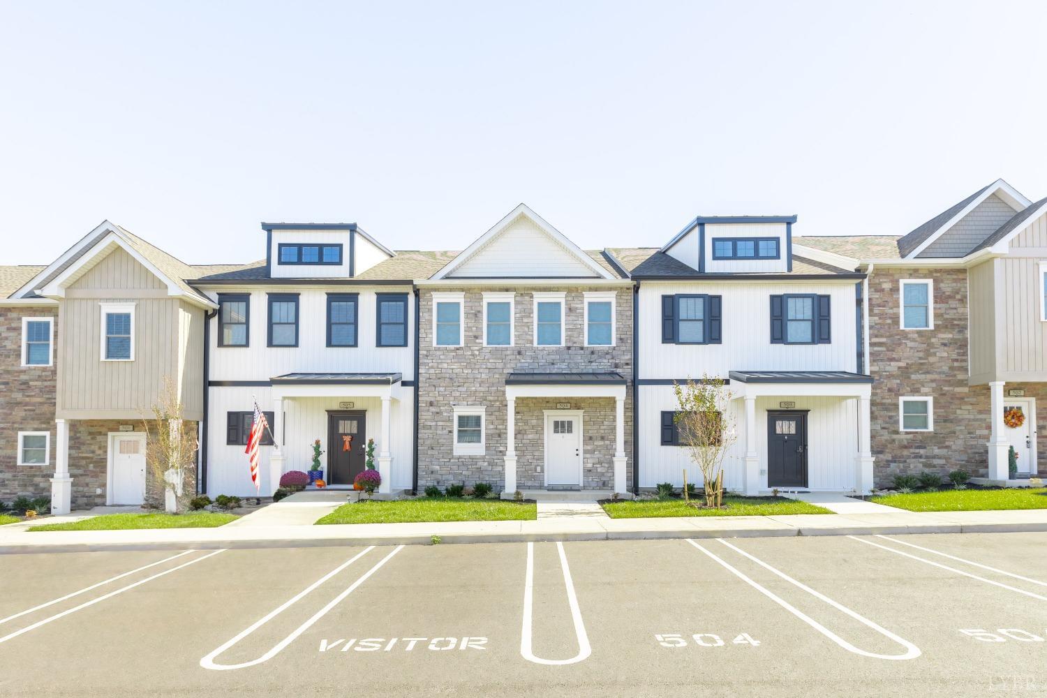 a front view of an apartment building