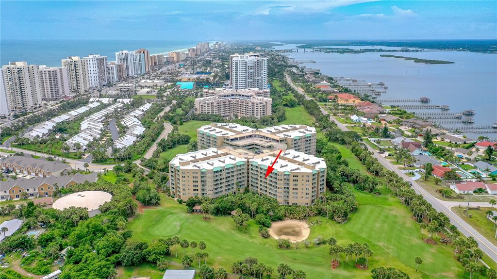 a view of city and ocean