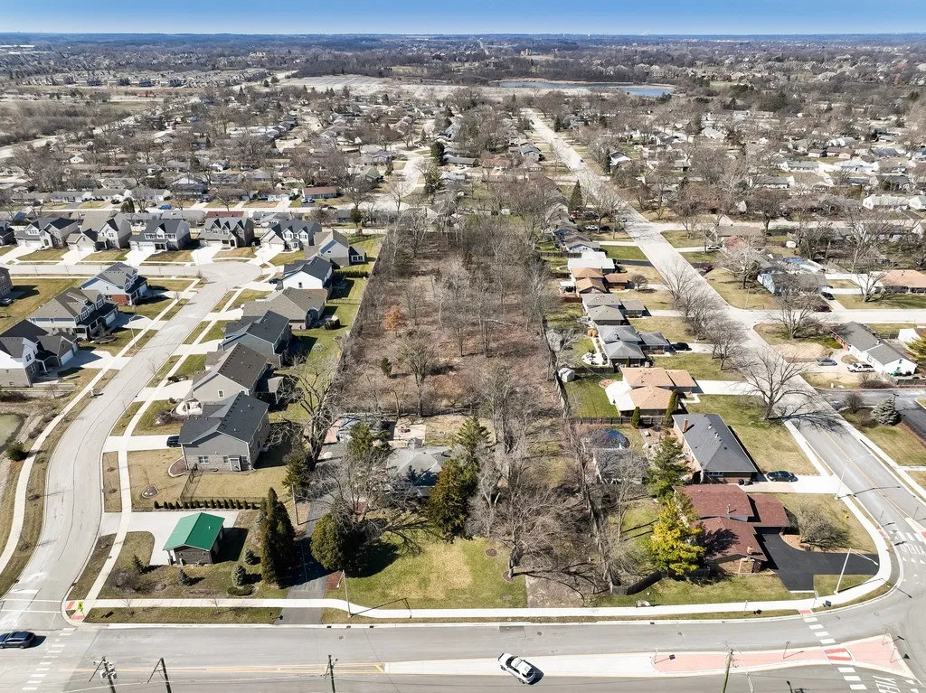 an aerial view of multiple house