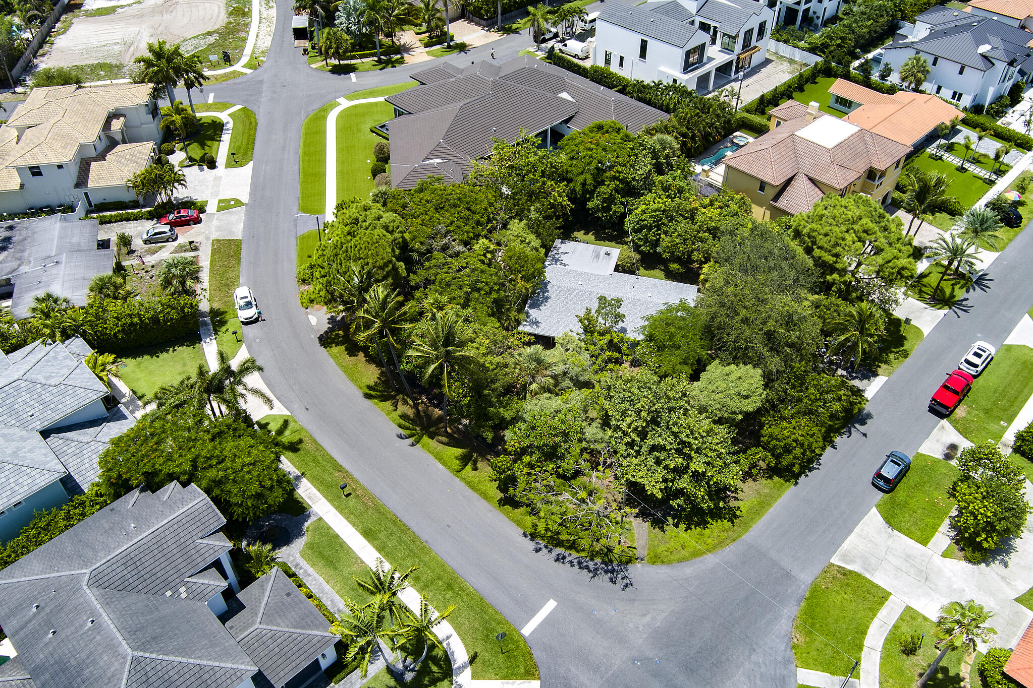 an aerial view of a