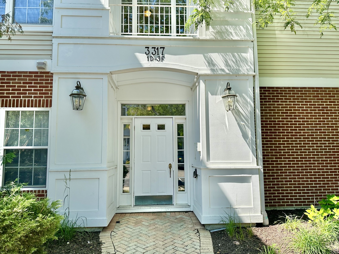 a door view of a house with a window