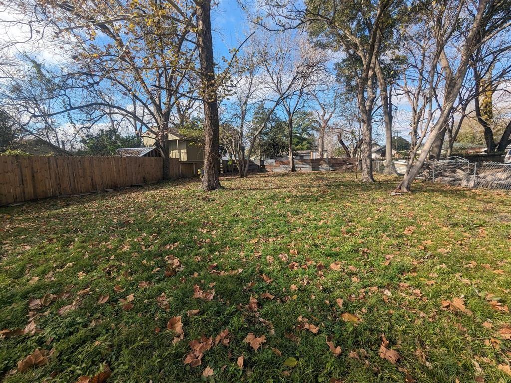 a view of yard with trees