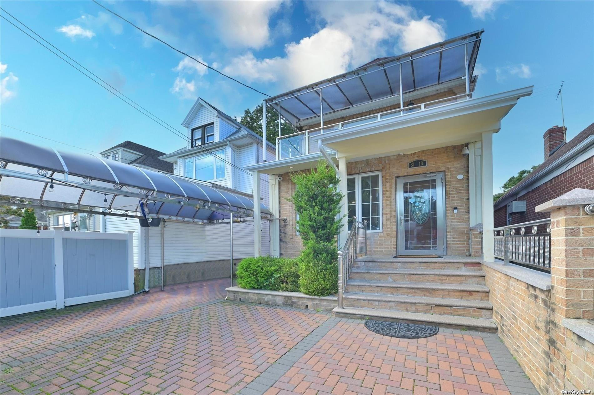 a view of a house with a porch