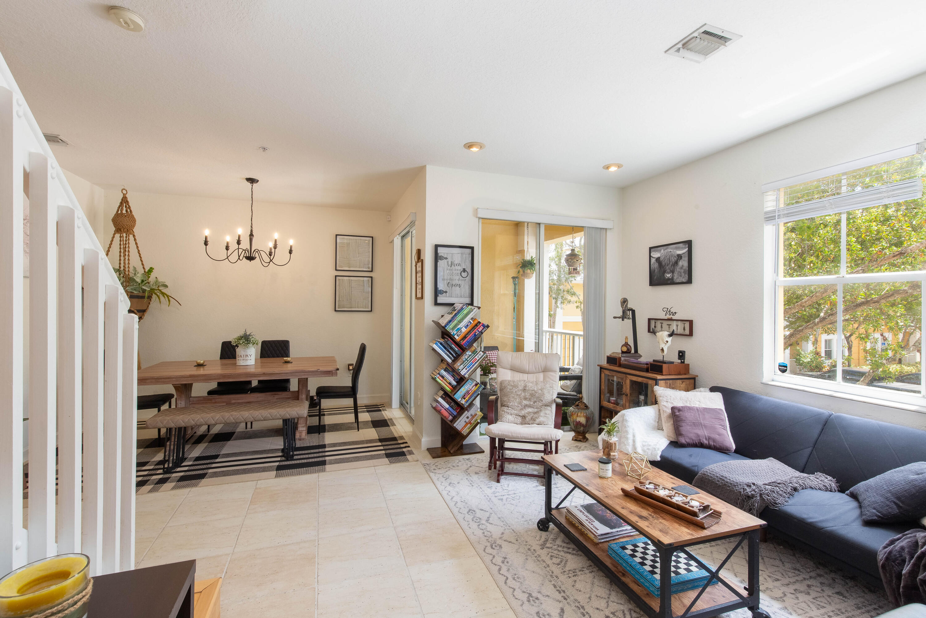 a living room with furniture or couch and a window