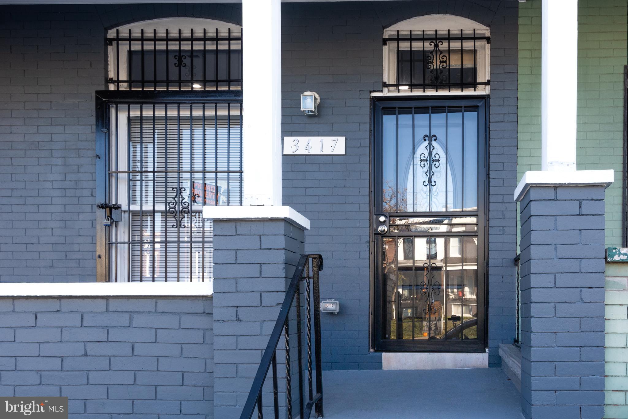 a view of front door of house