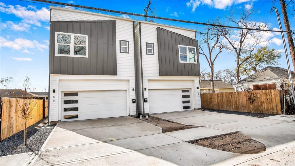 a view of a house with a garage