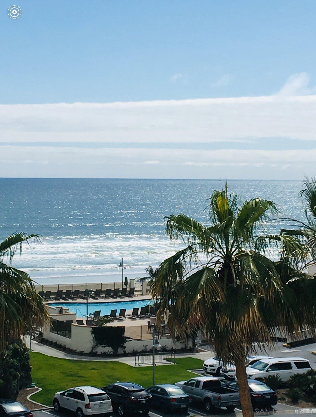 a view of outdoor space with ocean view