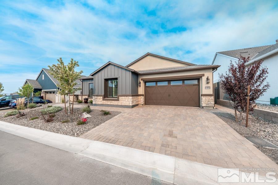 a front view of a house with entertaining space