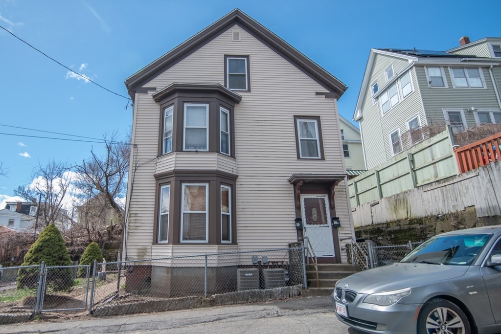 a front view of a house