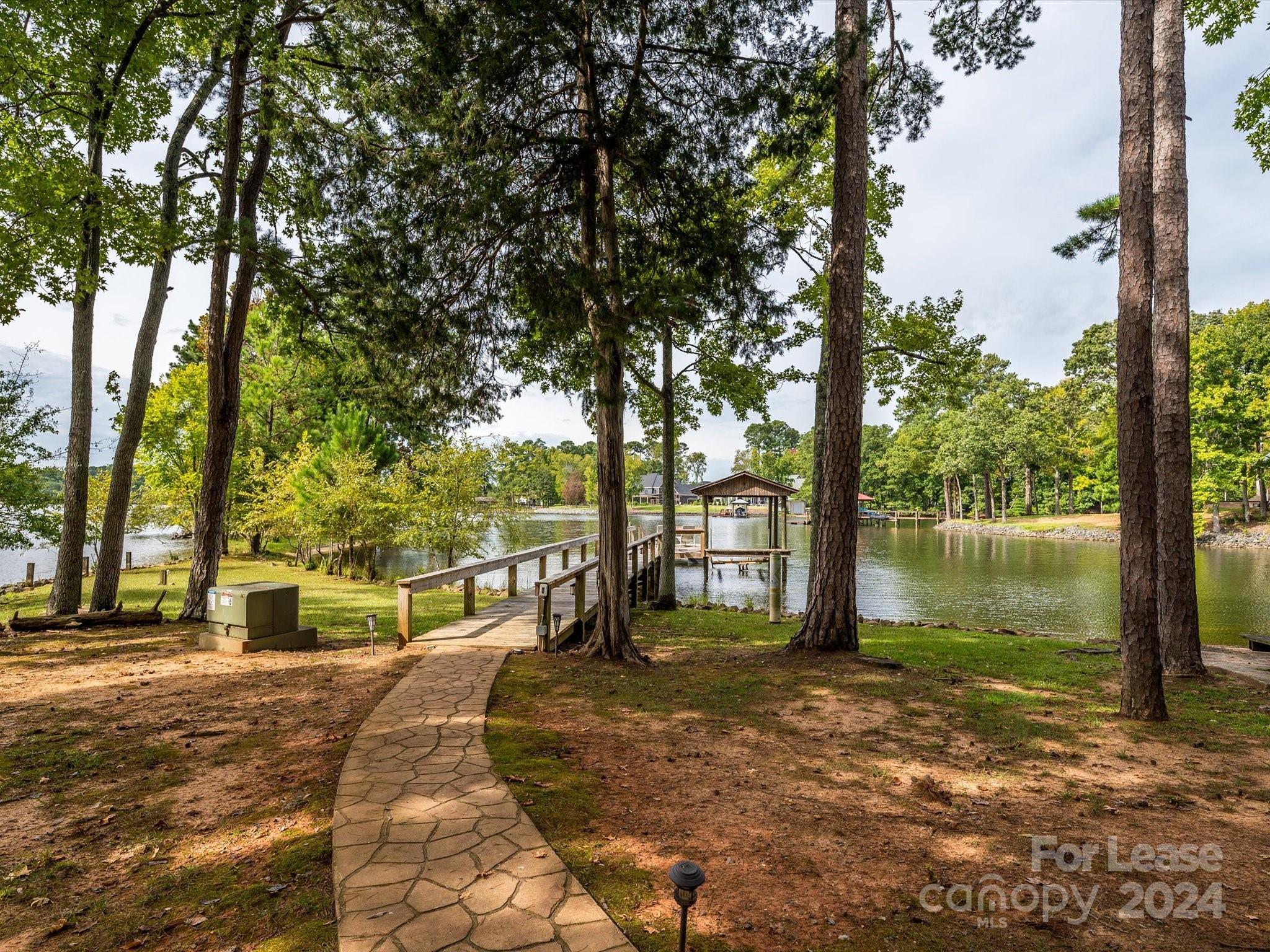 a view of a lake with a trees